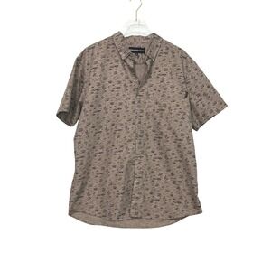 Molokai Surf Co Mens XL Short Sleeve Button Up Desert Cactus Print Shirt B8